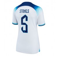 Camisa de time de futebol Inglaterra John Stones #5 Replicas 1º Equipamento Feminina Mundo 2022 Manga Curta